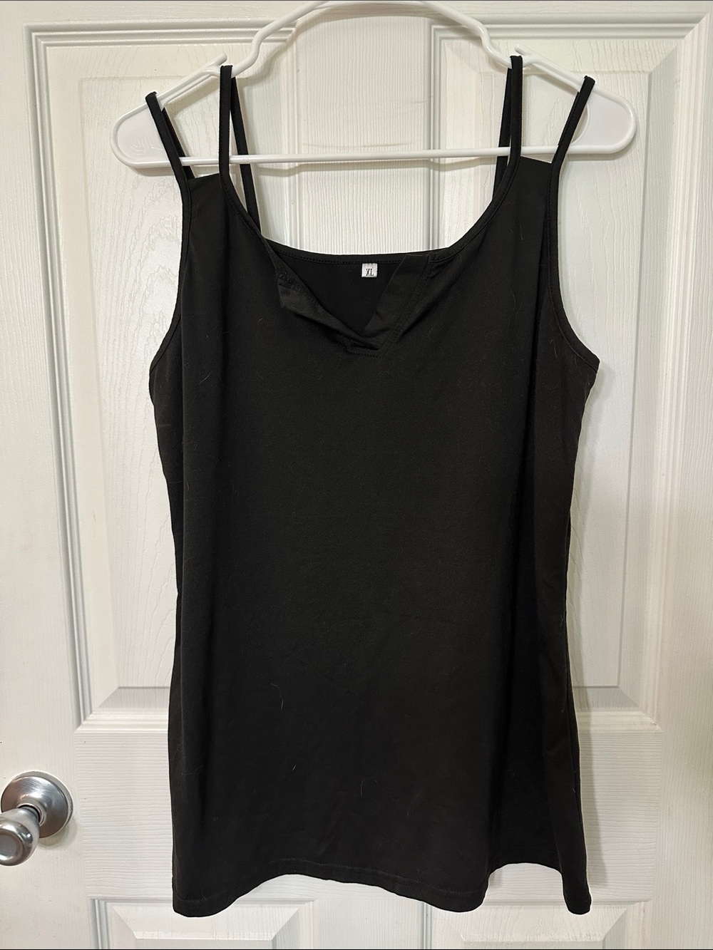 Classic Black Double-Strap Tank Top